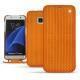 Lederschutzhülle Samsung Galaxy S7 Edge - Abaca arancio