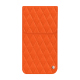 Apple iPhone 16 leather pouch - Orange fluo - Couture ( Pantone #ff5406 ) 