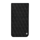 レザーケース Apple iPhone 16 - Negre poudro - Couture ( Pantone #111212 )