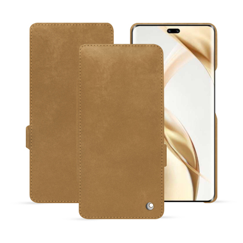 Elegante funda horizontal para Honor 200 Pro | NoreveSable vintage ( Pantone #9b7340 ) 