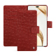 Honor 200 Pro leather wallet case - Autruche ciliegia ( Pantone #a4343a ) 