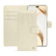 Étui portefeuille cuir Honor 200 Pro - Crocodile milk ( Pantone #d6d2c4 ) 