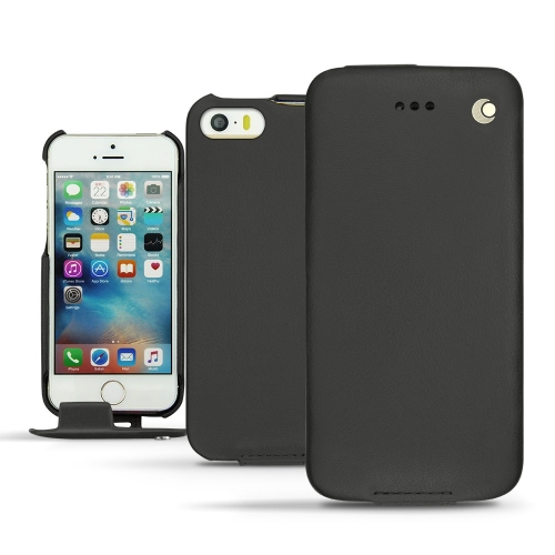 Apple iPhone SE leather case - Noir ( Nappa - Black ) 