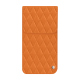 가죽 커버 Apple iPhone 16 Pro - Orange - Couture ( Nappa - Pantone #ff9351 ) 