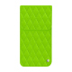 Funda de piel Apple iPhone 16 Pro - Vert fluo - Couture ( Pantone #00ab5f ) 