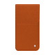 Apple iPhone 16 Pro leather pouch - Orange vibrant ( Pantone #e36b39 ) 