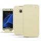 Samsung Galaxy S7 leather case - Ivoire ( Sleek P C12 - White ) 