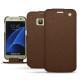 Samsung Galaxy S7 leather case - Châtaigne ( Pantone 476C ) 