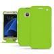 硬质真皮保护套 Samsung Galaxy S7 - Vert fluo