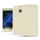 Housse cuir Samsung Galaxy S7  - Blanc escumo
