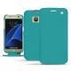 Lederschutzhülle Samsung Galaxy S7 - Bleu fluo