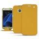 Housse cuir Samsung Galaxy S7  - Jaune soulèu