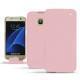 Samsung Galaxy S7 leather case - Rose ( Nappa - Pantone 2365C ) 