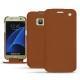 Custodia in pelle Samsung Galaxy S7 - Marron ( Nappa - Pantone 1615C ) 