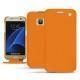 가죽 커버 Samsung Galaxy S7  - Orange ( Nappa - Pantone 1495U ) 