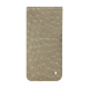 Google Pixel 9 Pro Fold leather pouch with flap - Autruche desert ( Pantone #A39382 ) 