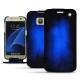 Housse cuir Samsung Galaxy S7  - Bleu Patine