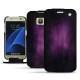 Funda de piel Samsung Galaxy S7 - Violet Patine