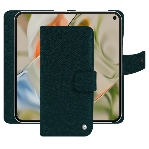 Lujosa funda de piel tipo cartera para Google Pixel 9 Pro Fold - Protección Premium por NoreveVert séduisant ( Pantone #1d3c34 ) 