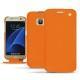 硬质真皮保护套 Samsung Galaxy S7 - Orange fluo
