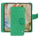 Google Pixel 9 Pro Fold leather wallet case - Menthe vintage - Couture ( Pantone #37b375 ) 
