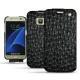 Samsung Galaxy S7 leather case - Autruche nero