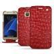Samsung Galaxy S7 leather case - Autruche ciliegia