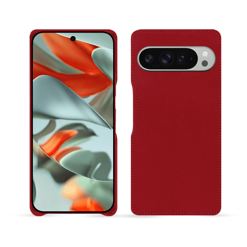 Premium Leather Case for Google Pixel 9 Pro XL - Noreve | Elegance and High QualityRouge ( Nappa - Pantone #d50032 ) 