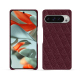 Custodia in pelle Google Pixel 9 Pro XL - Lie de vin - Couture ( Pantone #412234 ) 