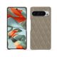 Capa em pele Google Pixel 9 Pro XL - Darboun sabla - Couture ( Pantone #BCB1A1 )