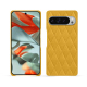 Google Pixel 9 Pro XL leather cover - Jaune soulèu - Couture ( Pantone #F3B934 )