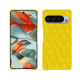 Google Pixel 9 Pro XL leather cover - Jaune fluo - Couture ( Pantone #c9ff57 ) 