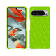 Google Pixel 9 Pro XL leather cover - Vert fluo - Couture ( Pantone #00ab5f ) 