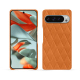 Coque cuir Google Pixel 9 Pro XL - Mandarine vintage - Couture ( Pantone #d47231 ) 