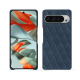 Custodia in pelle Google Pixel 9 Pro XL - Jean vintage - Couture ( Pantone #2f414f  ) 