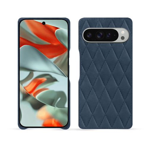 Premium Leather Case for Google Pixel 9 Pro XL - Noreve | Elegance and High QualityJean vintage - Couture ( Pantone #2f414f  ) 