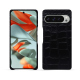 Capa em pele Google Pixel 9 Pro XL - Crocodile nero ( Noir / Black) 