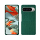 Google Pixel 9 Pro XL leather cover - Crocodile pino ( Pantone #173F35 ) 
