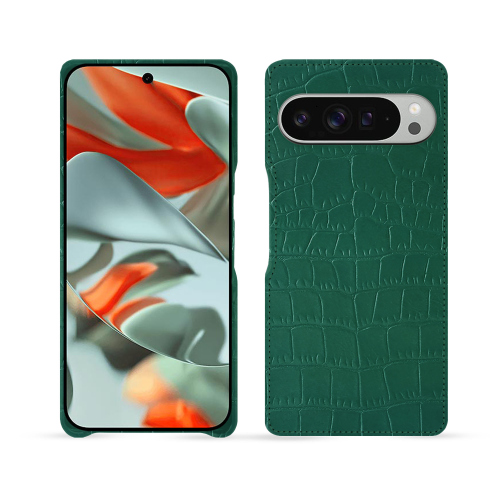 Coque de Protection Premium pour Google Pixel 9 Pro XL - Noreve | Élégance et Haute QualitéCrocodile pino ( Pantone #173F35 ) 