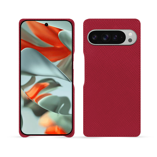 Capa de couro premium para Google Pixel 9 Pro XL - Noreve | Elegância e alta qualidadeRouge passion ( Pantone #a6192e ) 