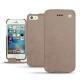 Housse cuir Apple iPhone SE - Taupe vintage ( Pantone 7530C ) 