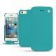 Housse cuir Apple iPhone SE - Bleu fluo