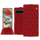 Housse cuir Google Pixel 9 Pro XL - Rouge - Couture ( Nappa - Pantone #d50032 ) 