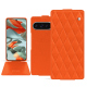 Housse cuir Google Pixel 9 Pro XL - Orange fluo - Couture ( Pantone #ff5406 ) 