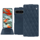 Custodia in pelle Google Pixel 9 Pro XL - Jean vintage - Couture ( Pantone #2f414f  ) 