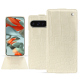Capa em pele Google Pixel 9 Pro XL - Crocodile milk ( Pantone #d6d2c4 ) 