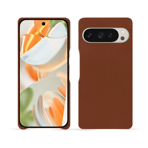 Leather Protective Shell Luxury Google Pixel 9 Pro | Elegance and Security - NoreveMarron ( Nappa - Pantone #8B4720 ) 