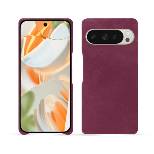 Leather Protective Shell Luxury Google Pixel 9 Pro | Elegance and Security - NorevePrune vintage ( Pantone #612434 ) 