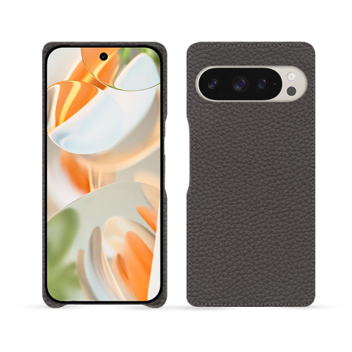 Leather Protective Shell Luxury Google Pixel 9 Pro | Elegance and Security - NoreveAnthracite ( Pantone #41403c ) 