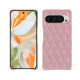 Google Pixel 9 Pro leather cover - Rose - Couture ( Nappa - Pantone #efbae1 ) 